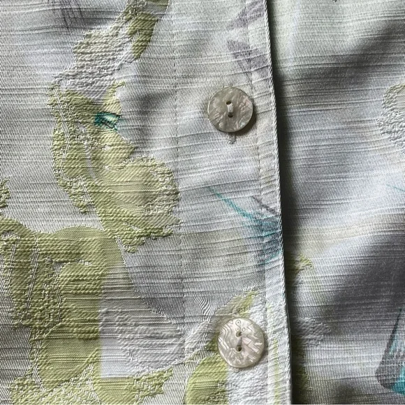 Erin London Jacket Blazer 1X Lime Green Shoulder Pads Light Colors Feminine - Picture 6 of 13